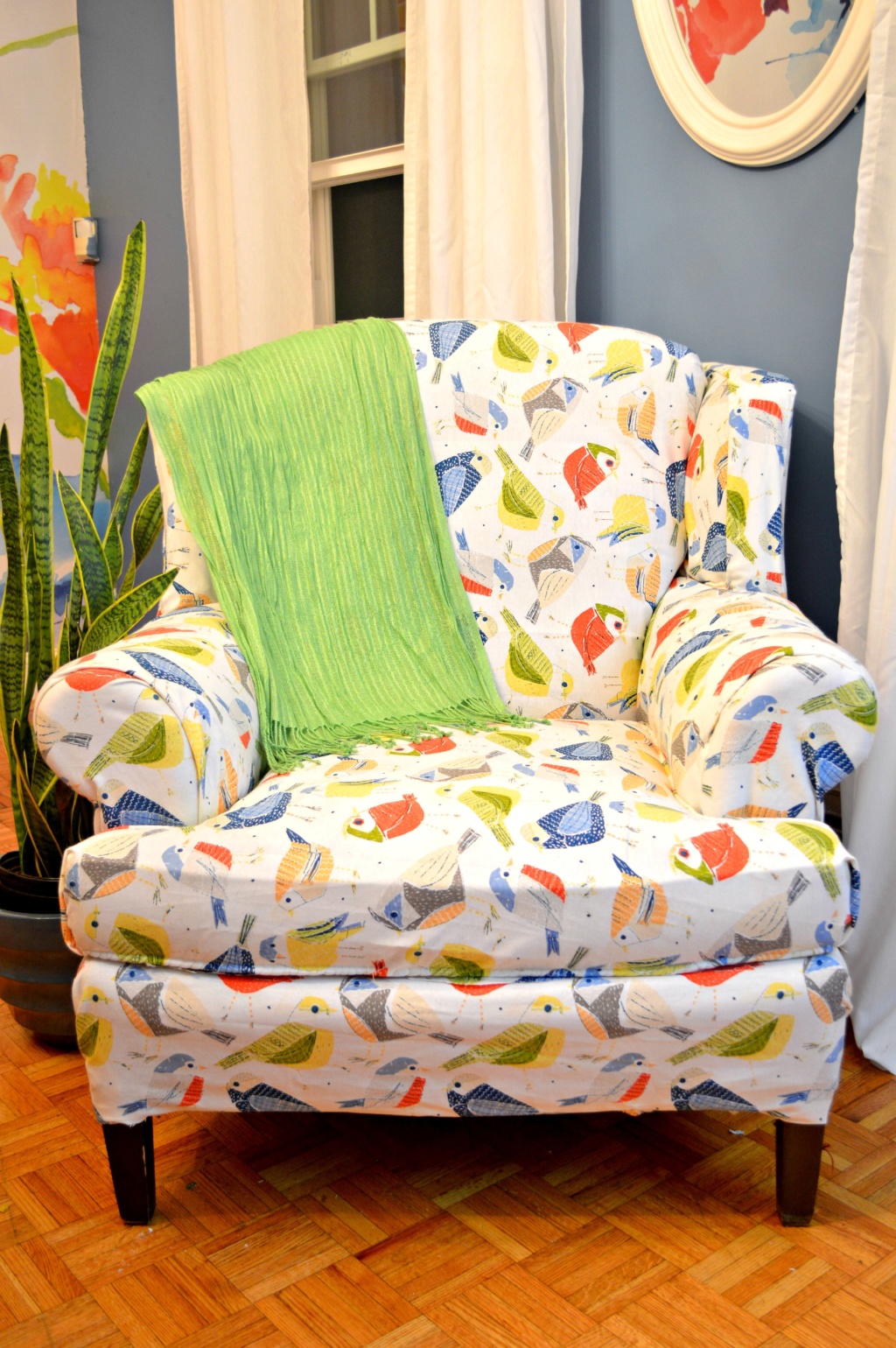 Tips for a (mostly) No Sew Reupholstered Chair