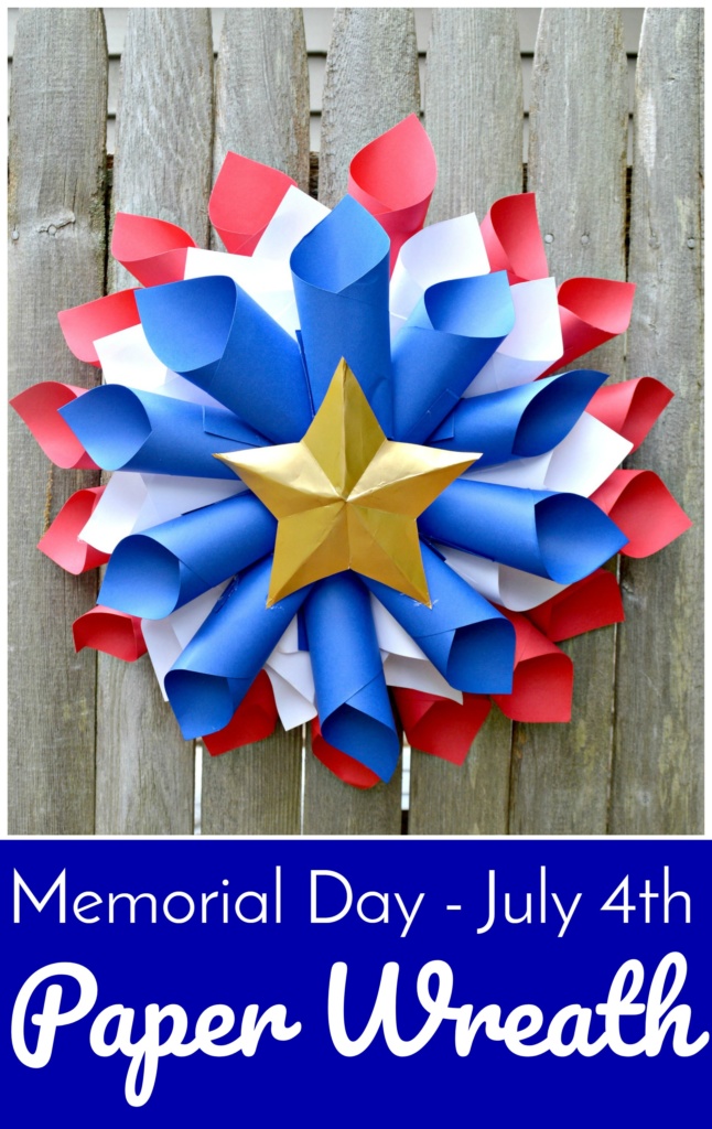 Memorial Day - July 4th Paper Wreath