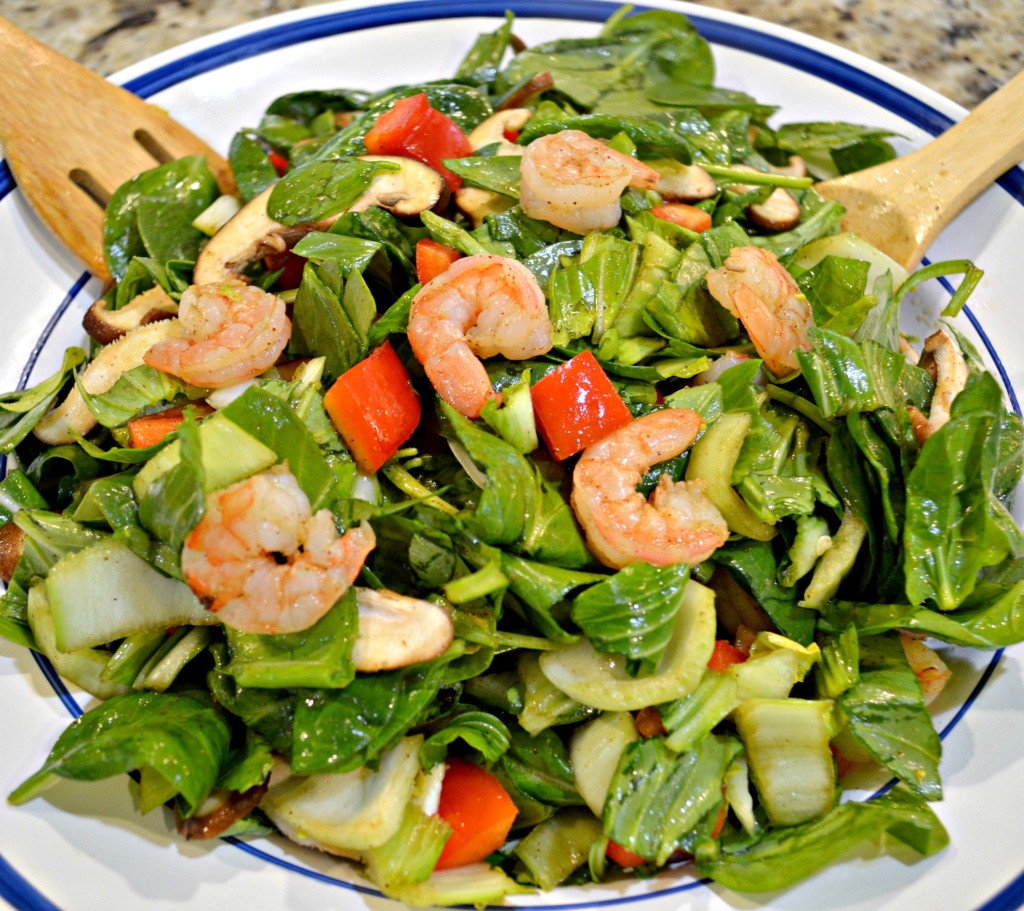 Retro Recipe Asian Inspired Salad with Shrimp