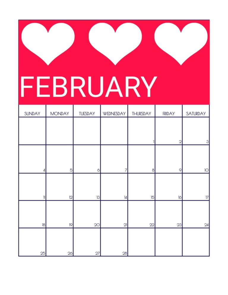 2018 Free Printable Calendar